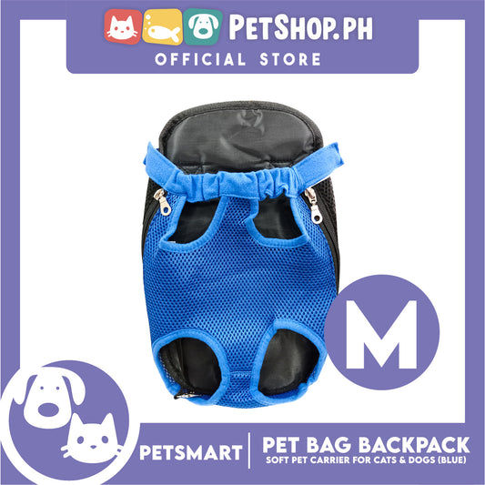 Pet Bag Backpack, Soft Pet Carrier for Cats and Dogs, Blue Color (Medium)