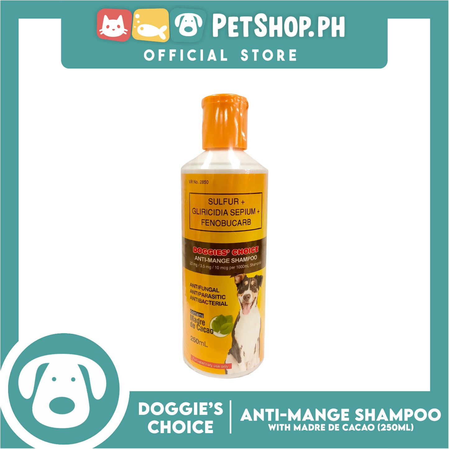 Doggies' Choice Anti-Mange Dog Shampoo with Madre de Cacao 250ml