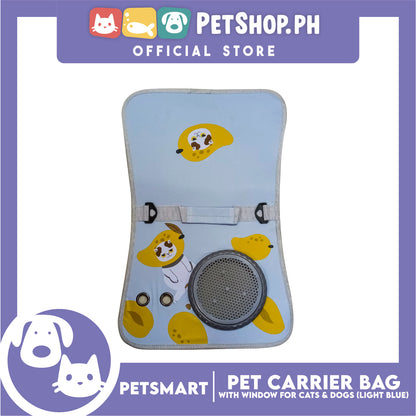 Pet Bag Carrier with Window for Cats and Dogs (Light Blue) 40cm x 27cm x 27cm