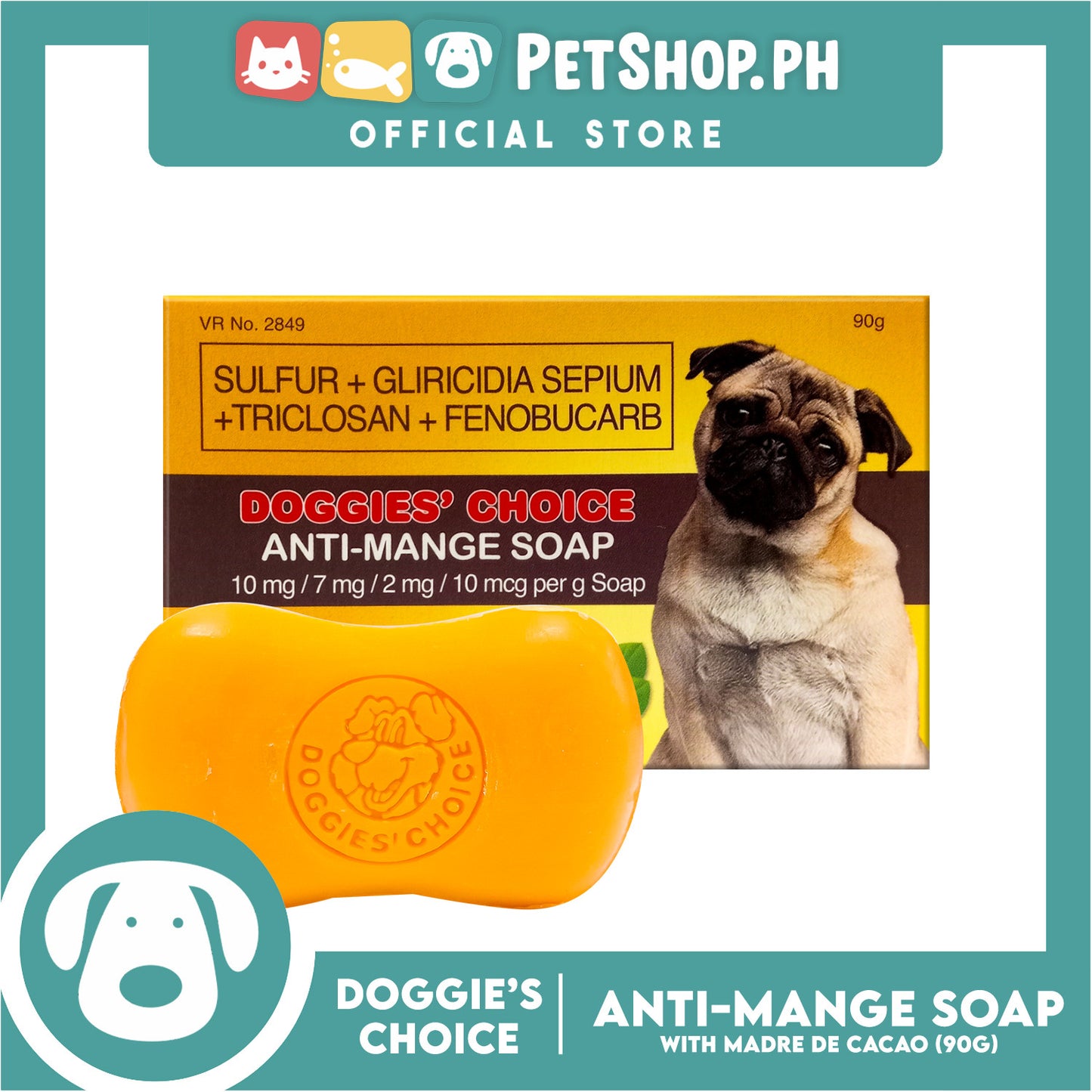 Doggies' Choice Anti-Mange Dog Soap with Madre de Cacao 90g