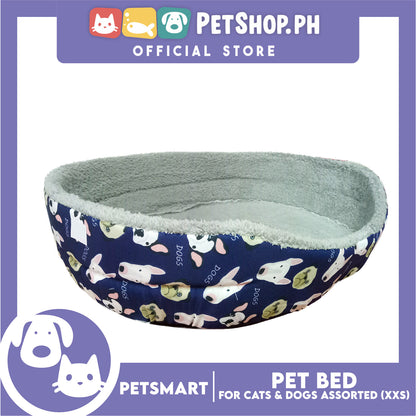 Pet Bed for Cats and Dogs XXS 40cm x 26cm x 8cm (Assorted Colors and Designs)
