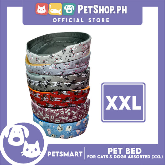 Pet Bed Soft and Comfortable Sleeping XXL (Assorted Colors and Designs) for Cats and Dogs