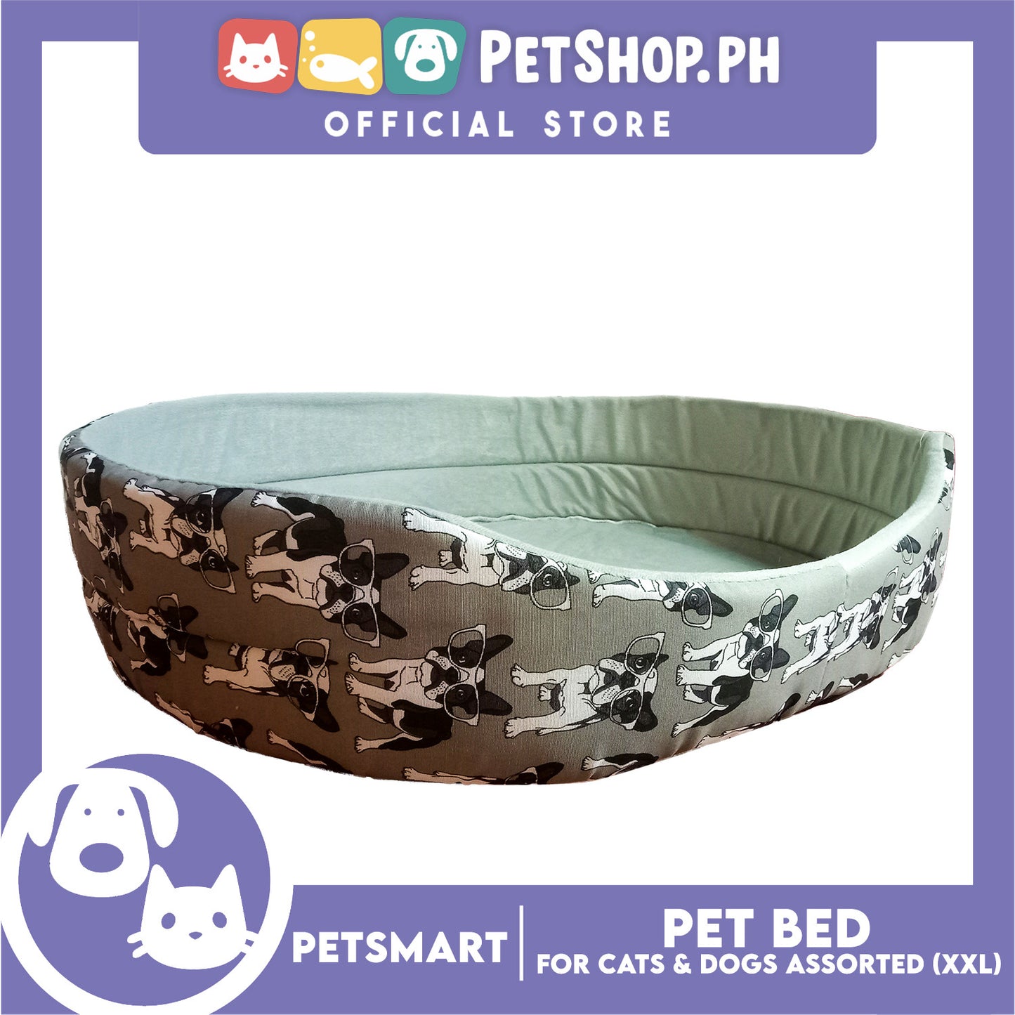 Pet Bed Soft and Comfortable Sleeping XXL (Assorted Colors and Designs) for Cats and Dogs