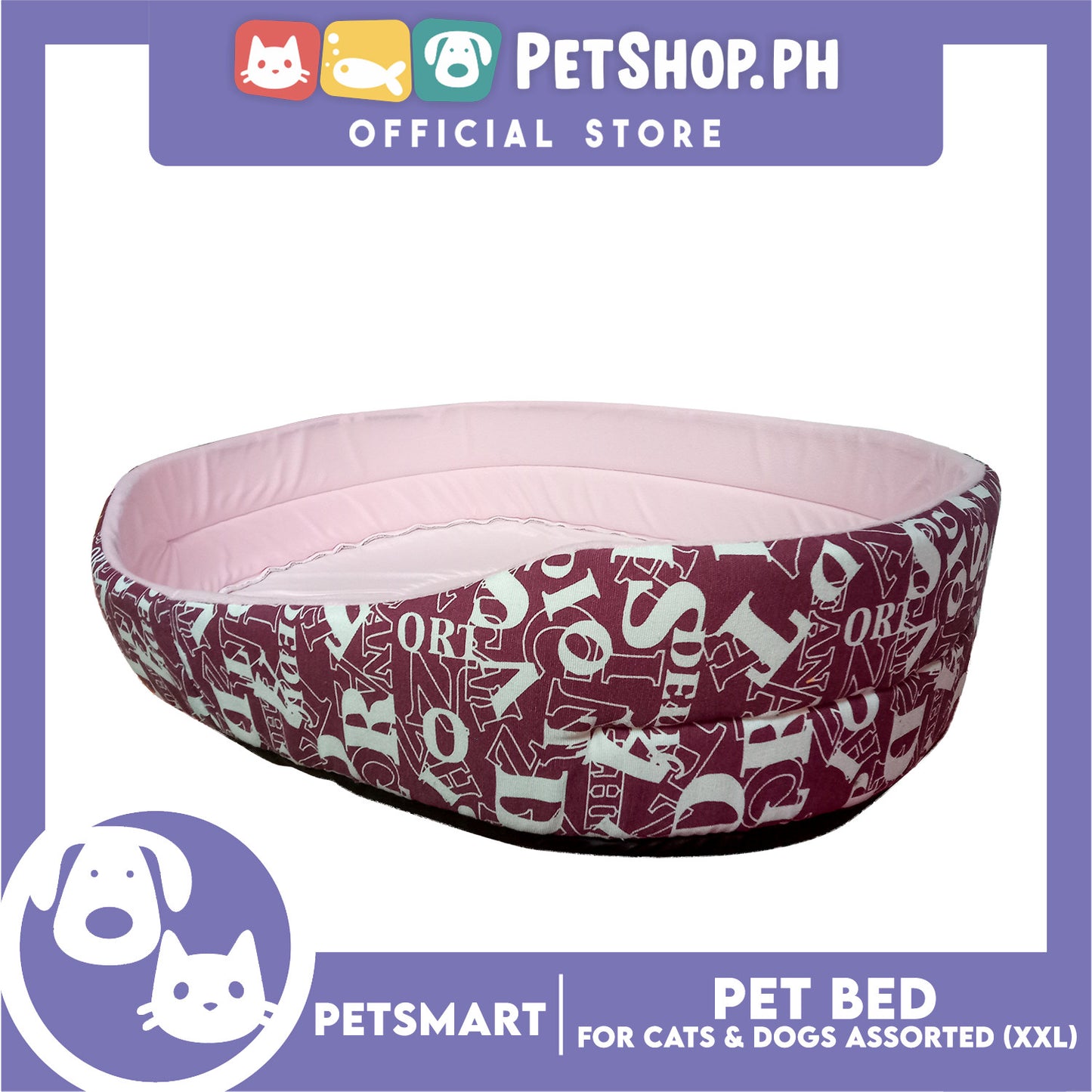 Pet Bed Soft and Comfortable Sleeping XXL (Assorted Colors and Designs) for Cats and Dogs