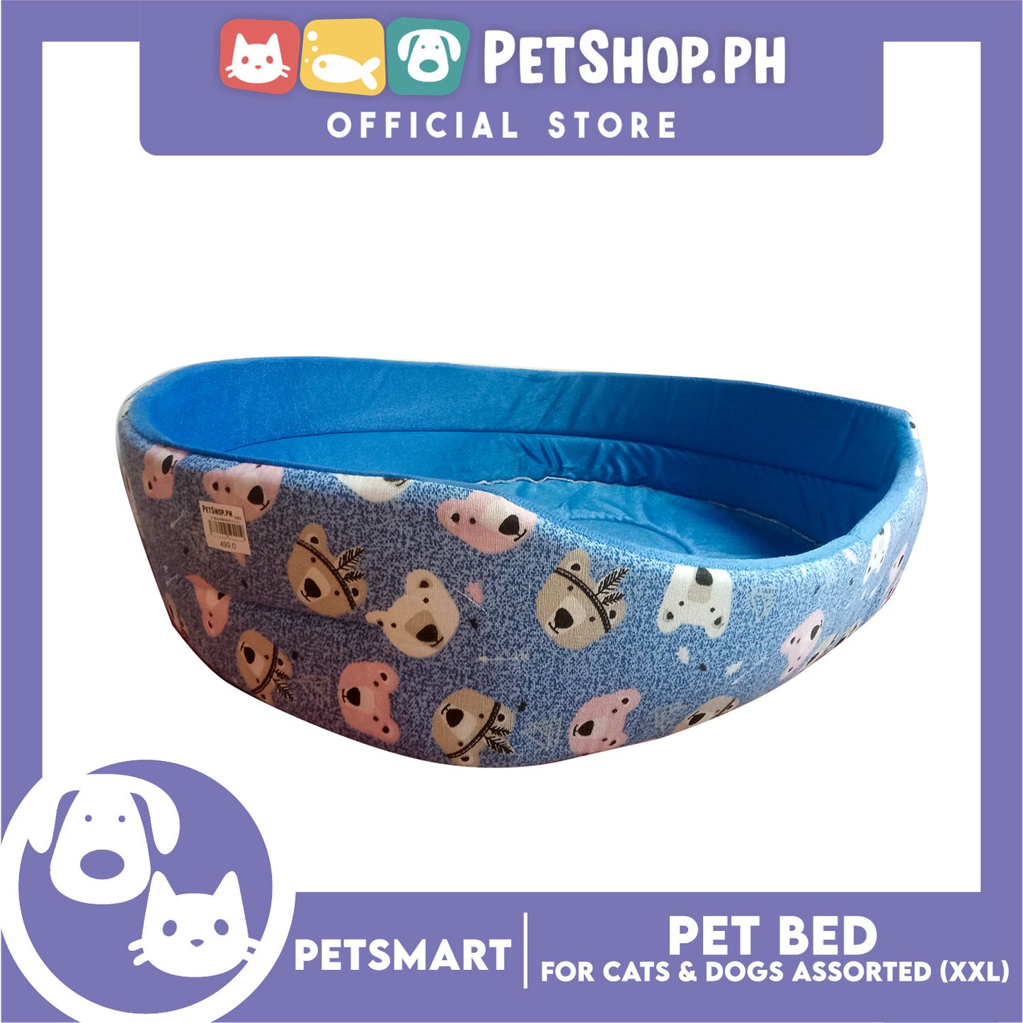 Pet Bed Soft and Comfortable Sleeping XXL (Assorted Colors and Designs) for Cats and Dogs