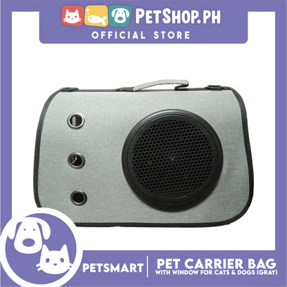 Pet Bag Carrier with Window for Cats and Dogs (Gray) 41cm x 26cm x 25cm