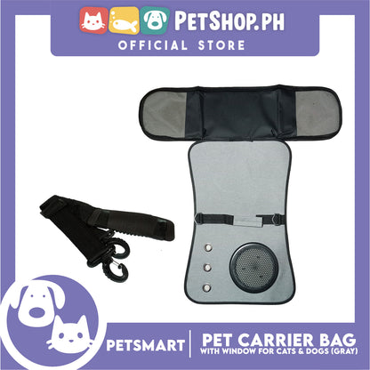 Pet Bag Carrier with Window for Cats and Dogs (Gray) 41cm x 26cm x 25cm