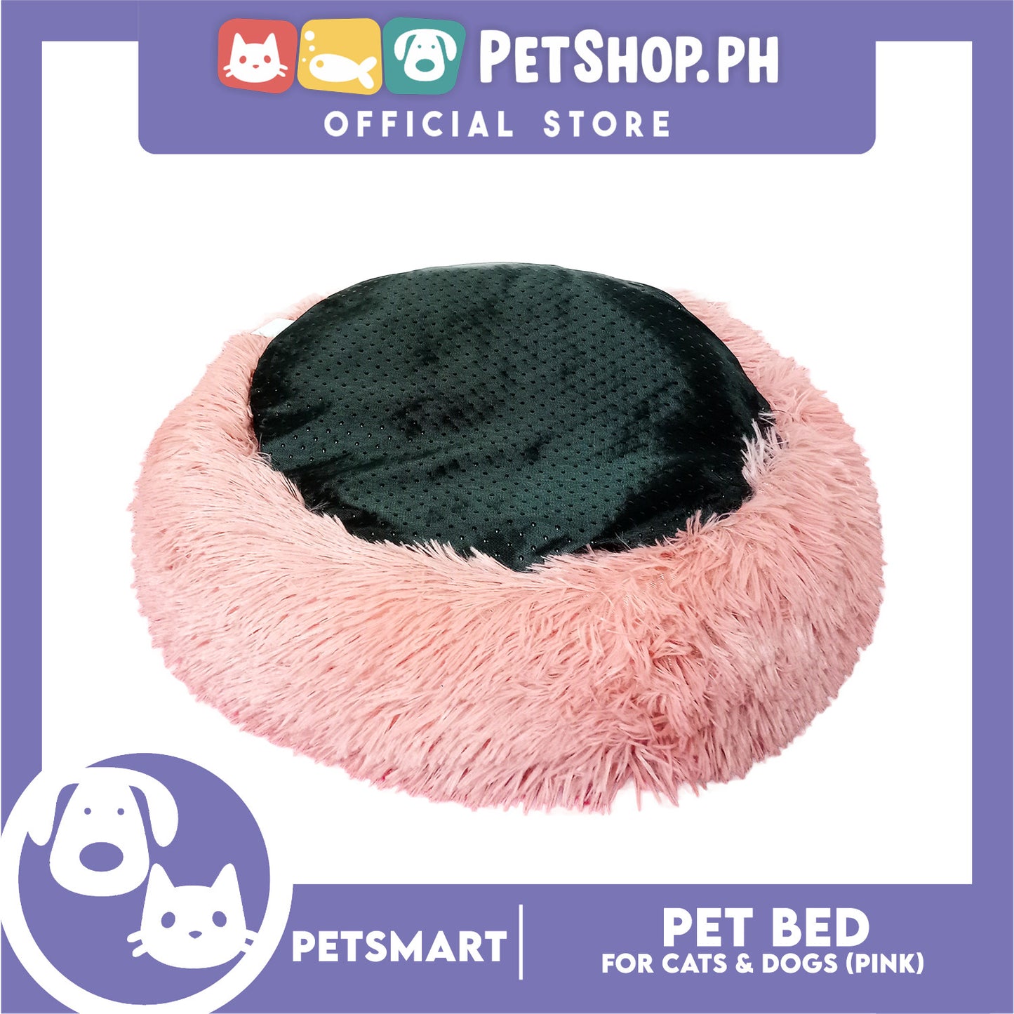 Pet Bed for Cats and Dogs (Pink Color) Small Size 42cm x 35cm x 8cm