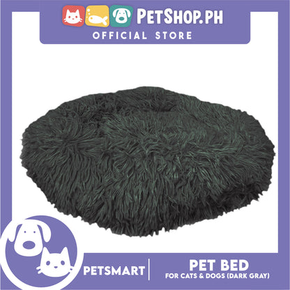 Pet Bed for Cats and Dogs (Dark Gray Color) Medium Size 55cm x 45cm x 8cm