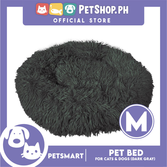 Pet Bed for Cats and Dogs (Dark Gray Color) Medium Size 55cm x 45cm x 8cm