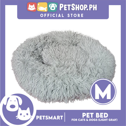 Pet Bed for Cats and Dogs (Light Gray Color) Medium Size 55cm x 45cm x 8cm