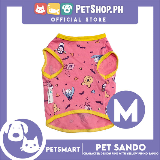 Pet Sando Character Design, Pink with Yellow Piping Color, Medium Size (DG-CTN197M)