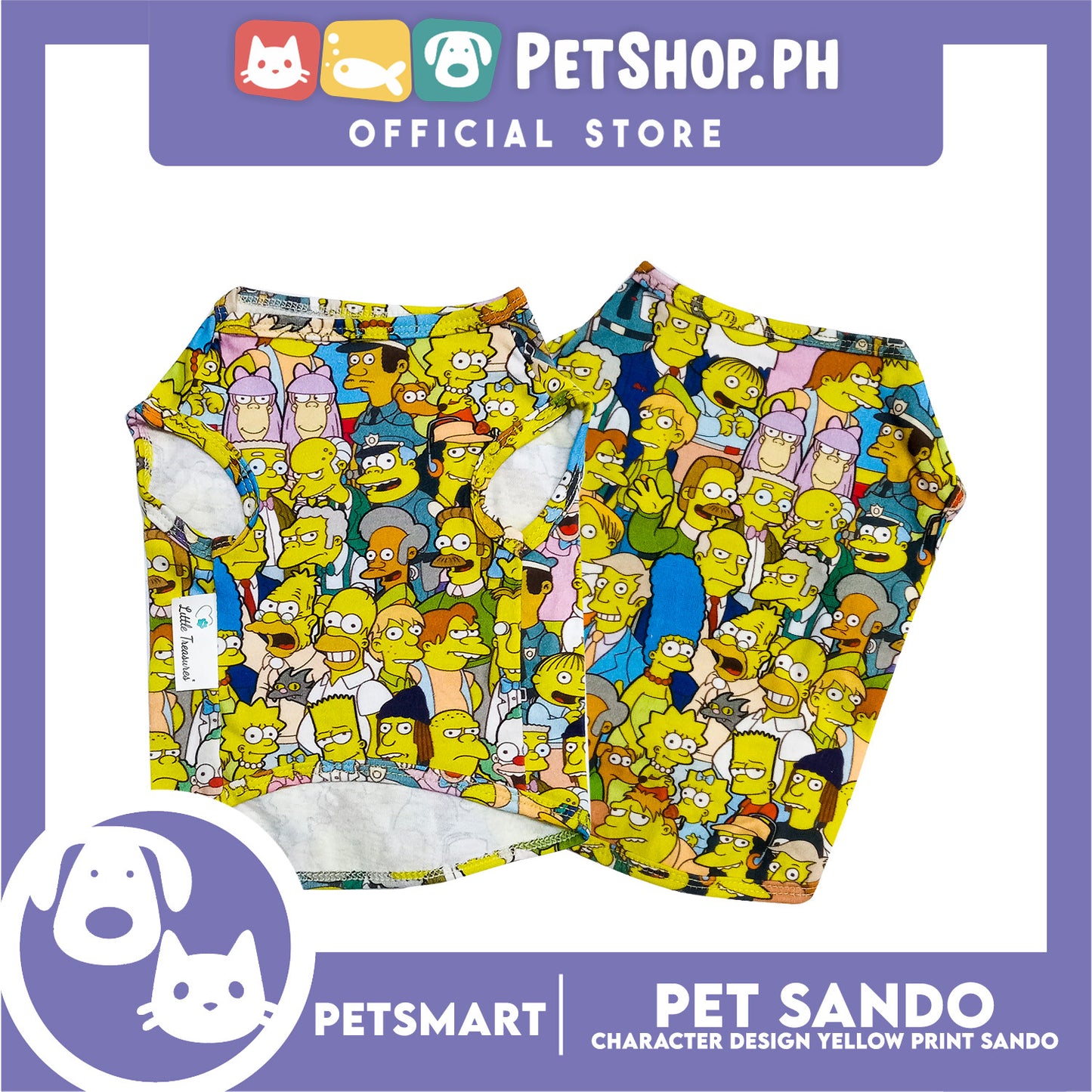 Pet Sando Character Design Yellow Print Color, Medium Size (DG-CTN198M)