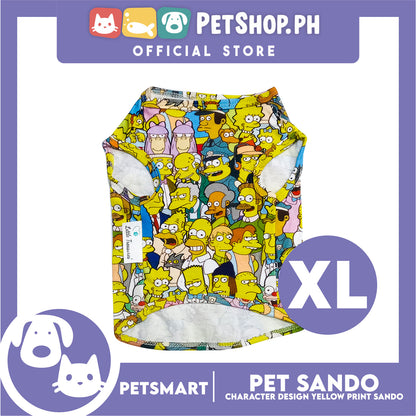 Pet Sando Character Design Yellow Print Color, XL Size (DG-CTN198XL)