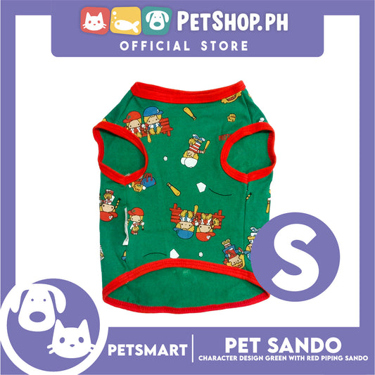 Pet Sando Character Design, Green with Red Piping Color, Small Size (DG-CTN199S)