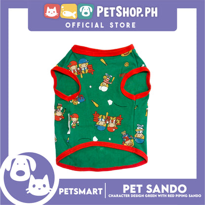 Pet Sando Character Design, Green with Red Piping Color, Large Size (DG-CTN199L)
