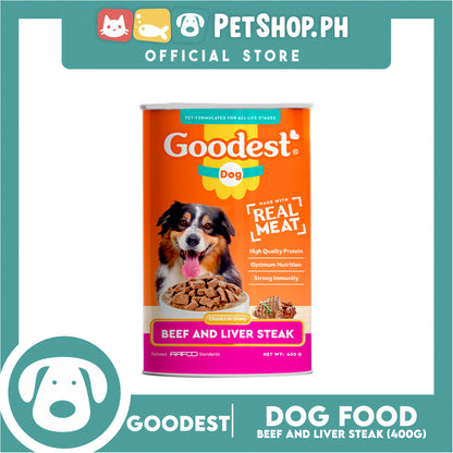Goodest Chunks in Gravy (Beef and Liver Steak) Dog Wet Food 400 grams