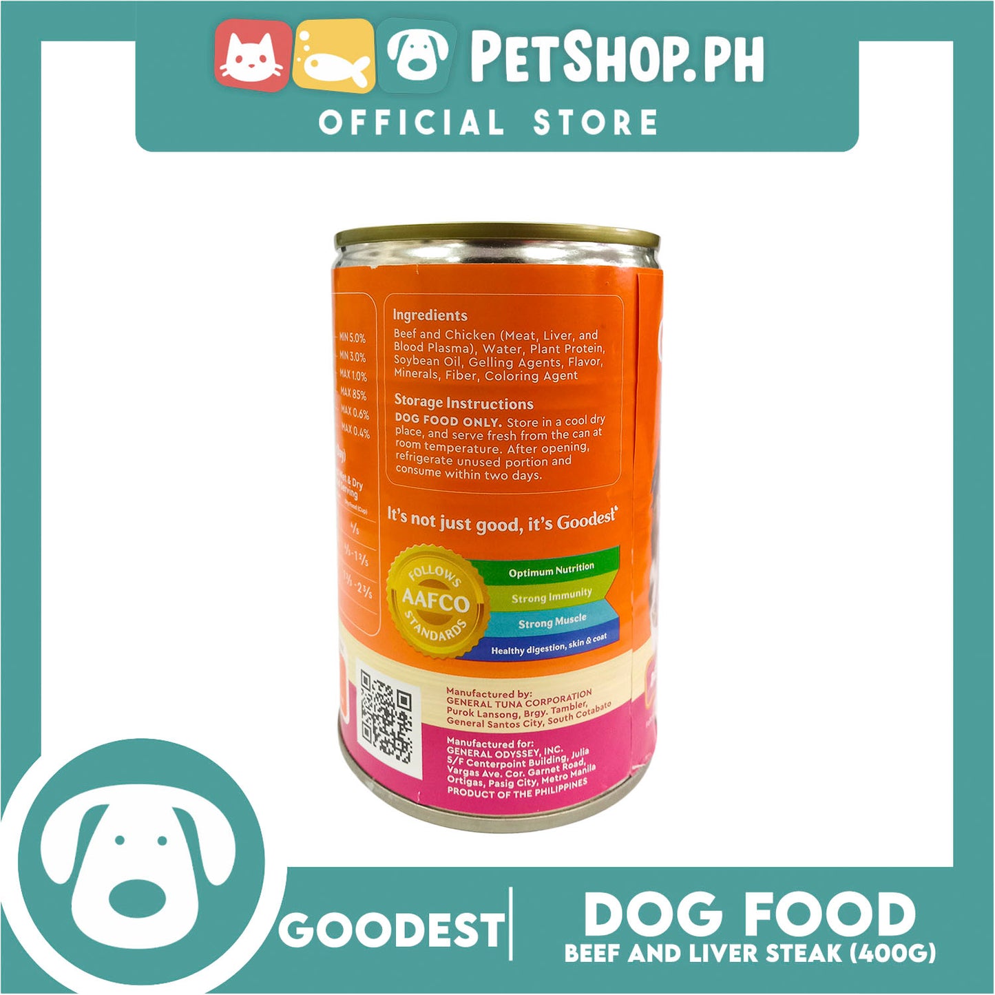 Goodest Chunks in Gravy (Beef and Liver Steak) Dog Wet Food 400 grams
