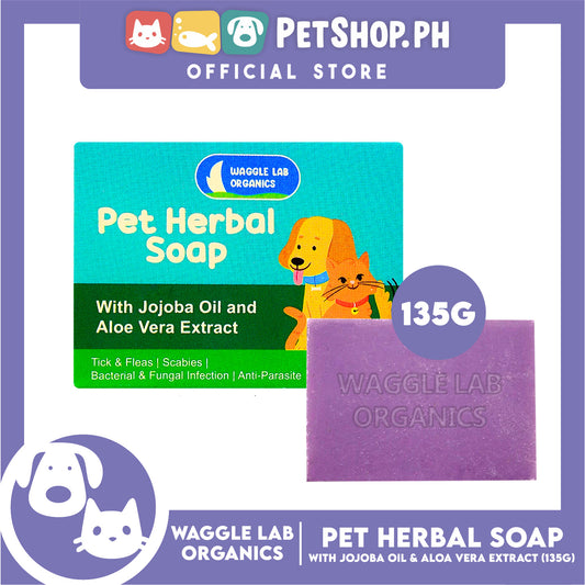 Waggle Lab Organics Pet Herbal Soap with Jojoba Oil and Aloe Vera Extract 135g
