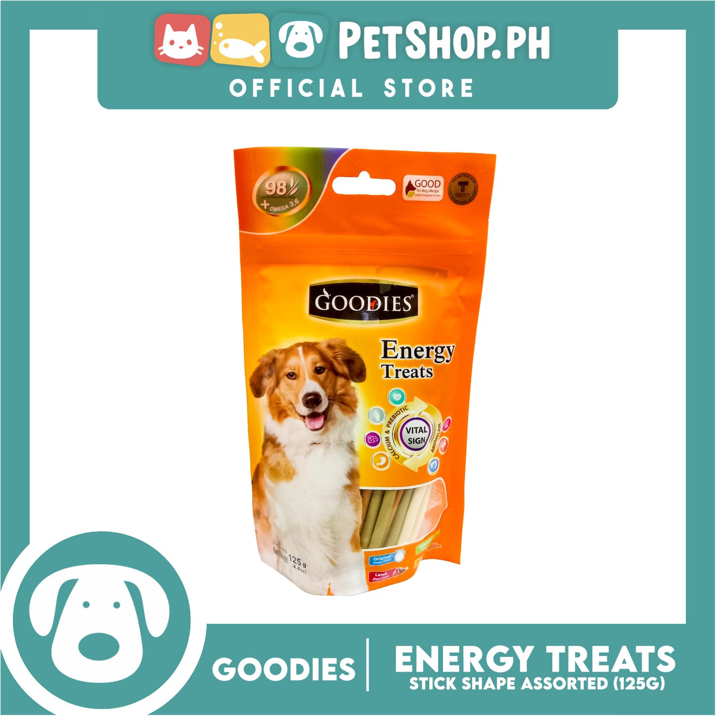 Goodies Energy Treats Sticks 125g for Dogs