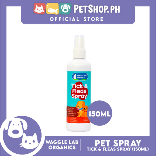 Waggle Lab Organics Tick and Fleas Spray 150ml