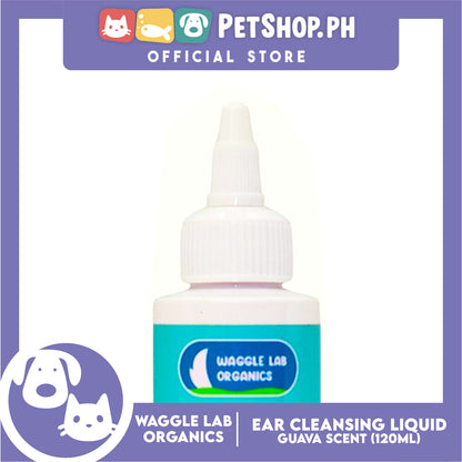 Waggle Lab Organics Ear Cleansing Liquid (Guava scent) For Cats and Dogs 120ml