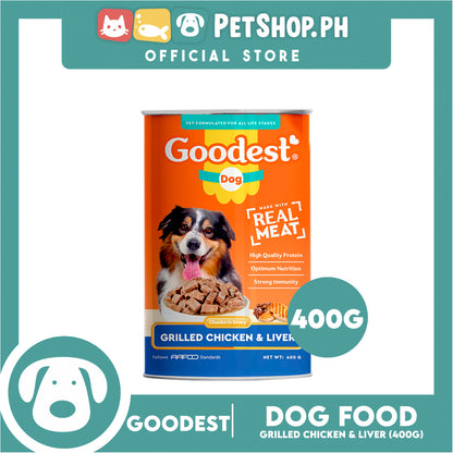 Goodest Chunks in Gravy (Grilled Chicken and Liver) Canned Dog Wet Food 400 grams