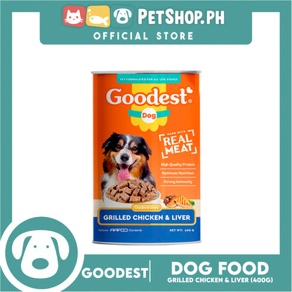 Goodest Chunks in Gravy (Grilled Chicken and Liver) Canned Dog Wet Food 400 grams