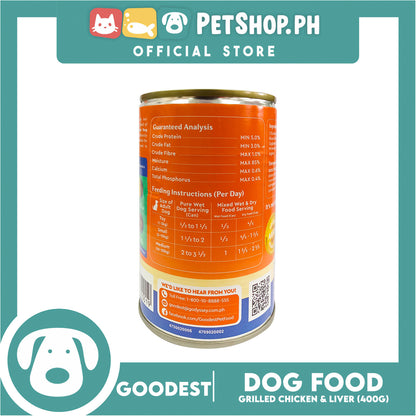Goodest Chunks in Gravy (Grilled Chicken and Liver) Canned Dog Wet Food 400 grams