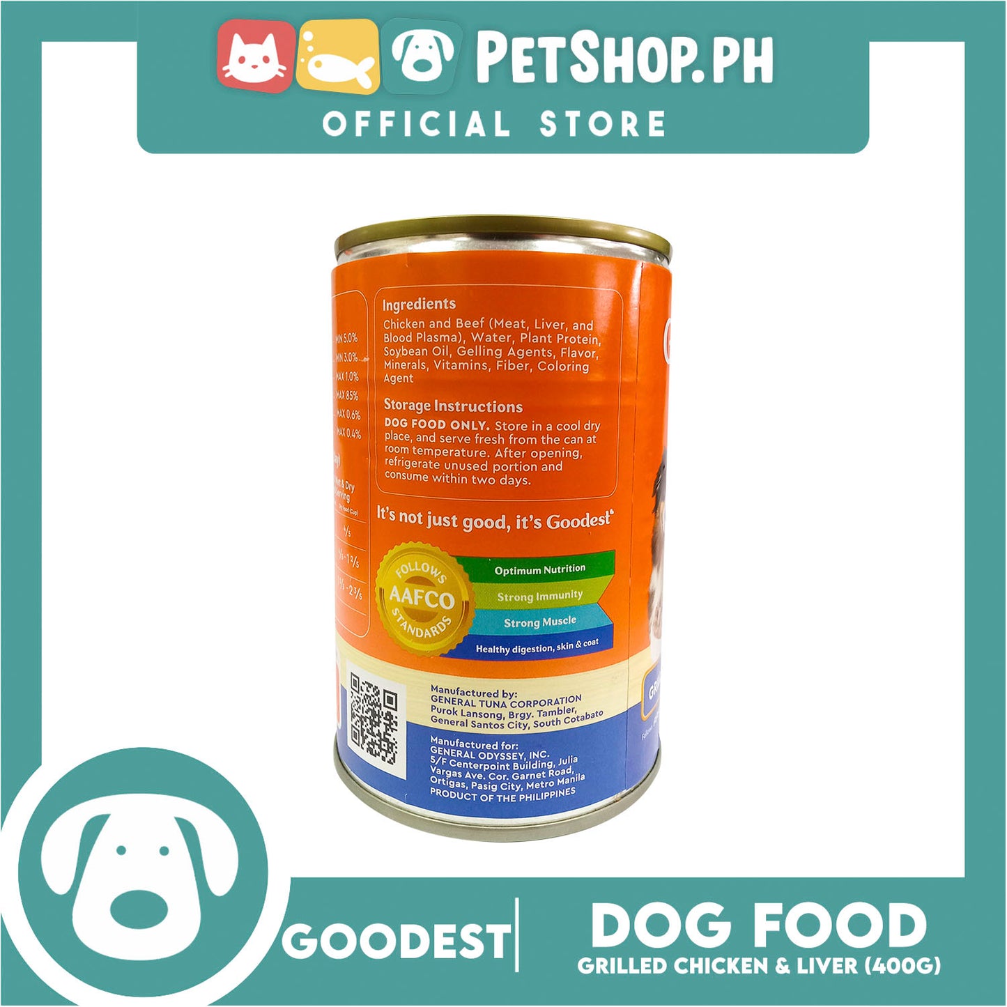 Goodest Chunks in Gravy (Grilled Chicken and Liver) Canned Dog Wet Food 400 grams