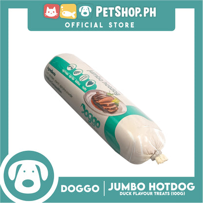 Doggo Jumbo Hotdog Duck Flavor Dog Treats (100g)