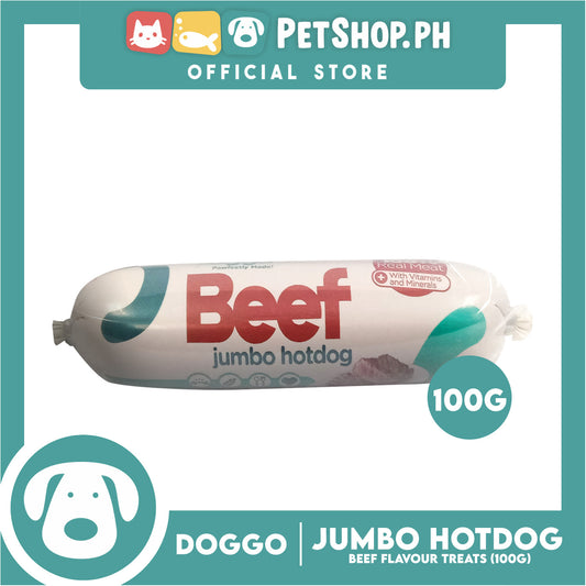 Doggo Jumbo Hotdog Beef Flavor Dog Treats (100g)