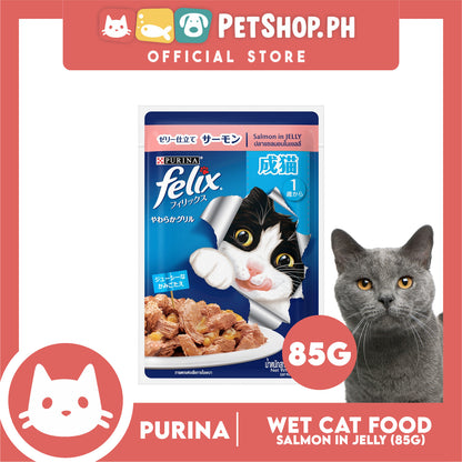 Purina Felix Salmon in Jelly 85g Adult Wet Cat Food