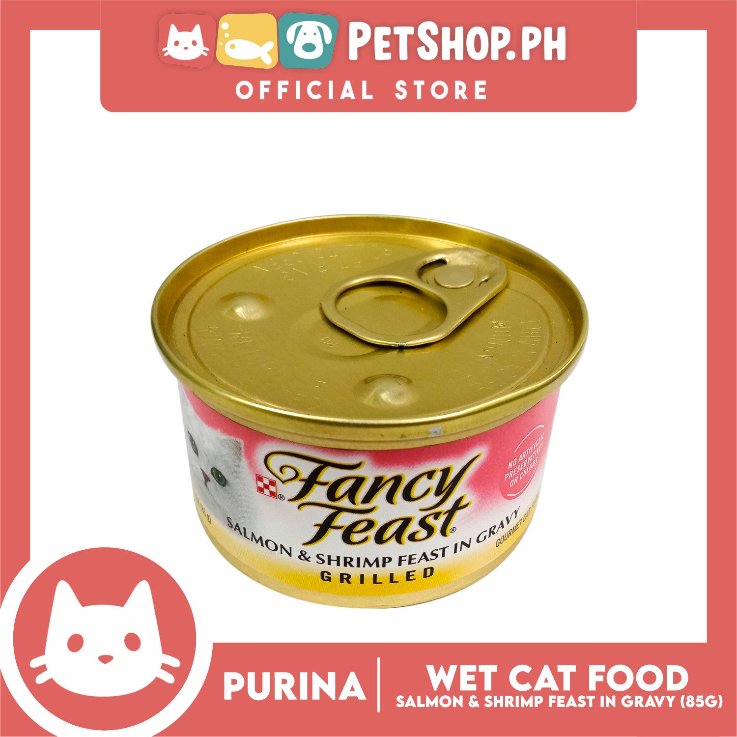 Purina Fancy Feast Grilled Salmon Shrimp Feast in Gravy Adult Wet Ca Petshop.PH