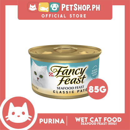 Purina Fancy Feast Seafood Classic Pate in Gravy Adult Wet Cat Food In Can 85g