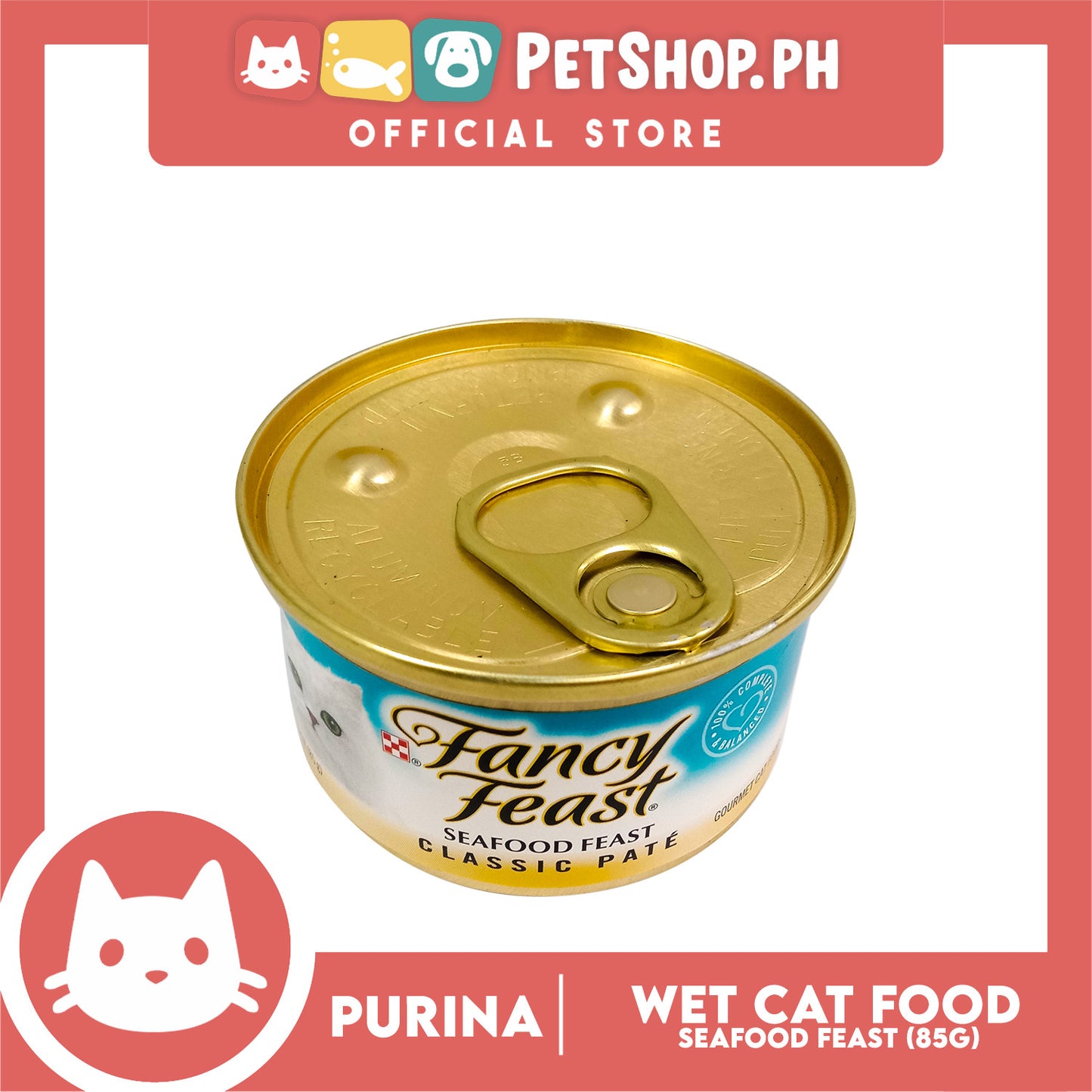 Purina Fancy Feast Seafood Classic Pate in Gravy Adult Wet Cat Food In Can 85g