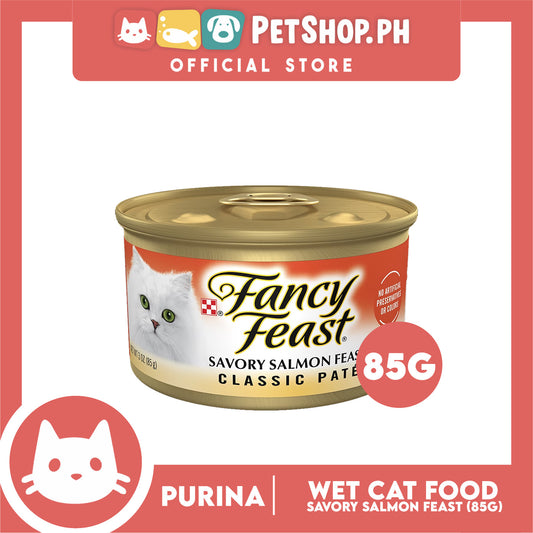 Purina Fancy Feast Classic Paste Savory Salmon Adult Wet Cat Food In Can 85g