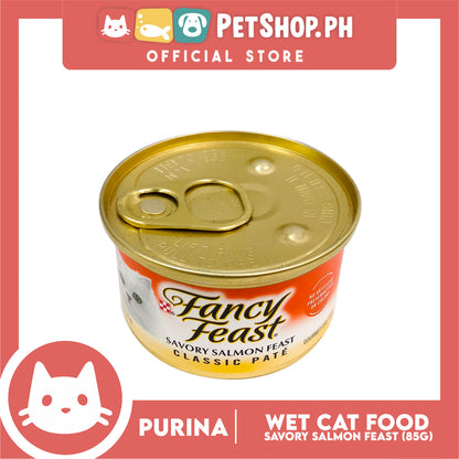 Purina Fancy Feast Classic Paste Savory Salmon Adult Wet Cat Food In Can 85g