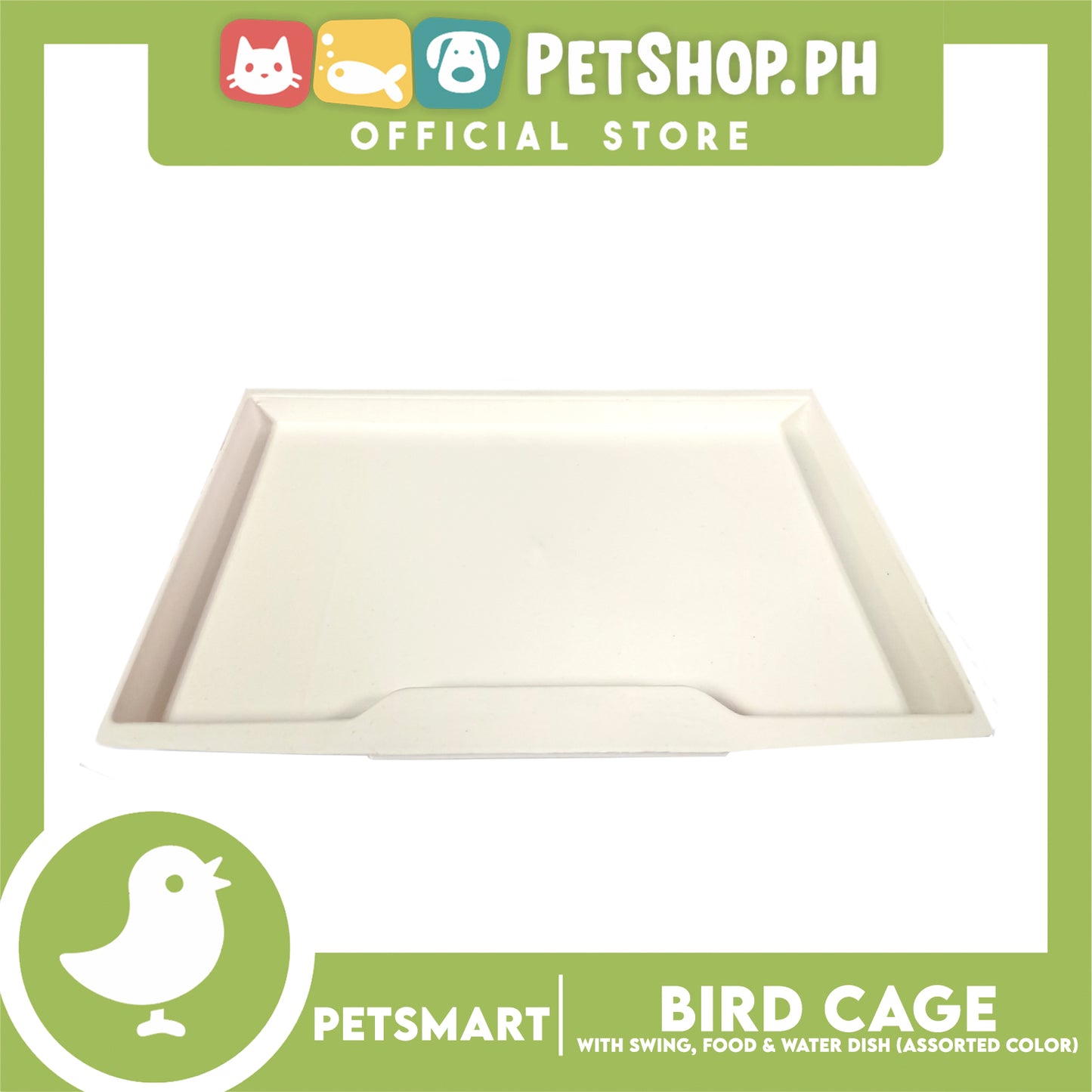 Bird Cage with Swing, Food and Water Dish #1000 (Assorted Color) , 30cm x 23cm x 40cm