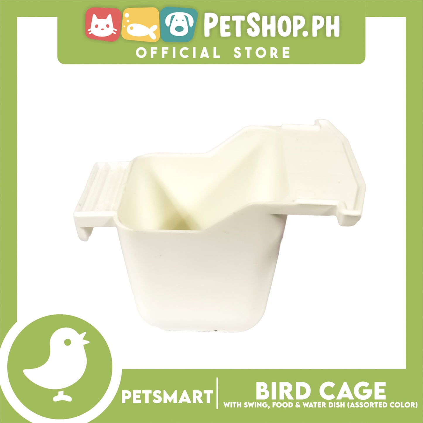 Bird Cage with Swing, Food and Water Dish #1000 (Assorted Color) , 30cm x 23cm x 40cm