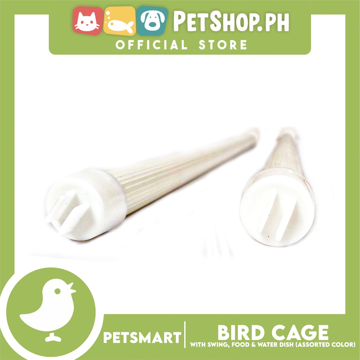 Bird Cage with Swing, Food and Water Dish #1000 (Assorted Color) , 30cm x 23cm x 40cm