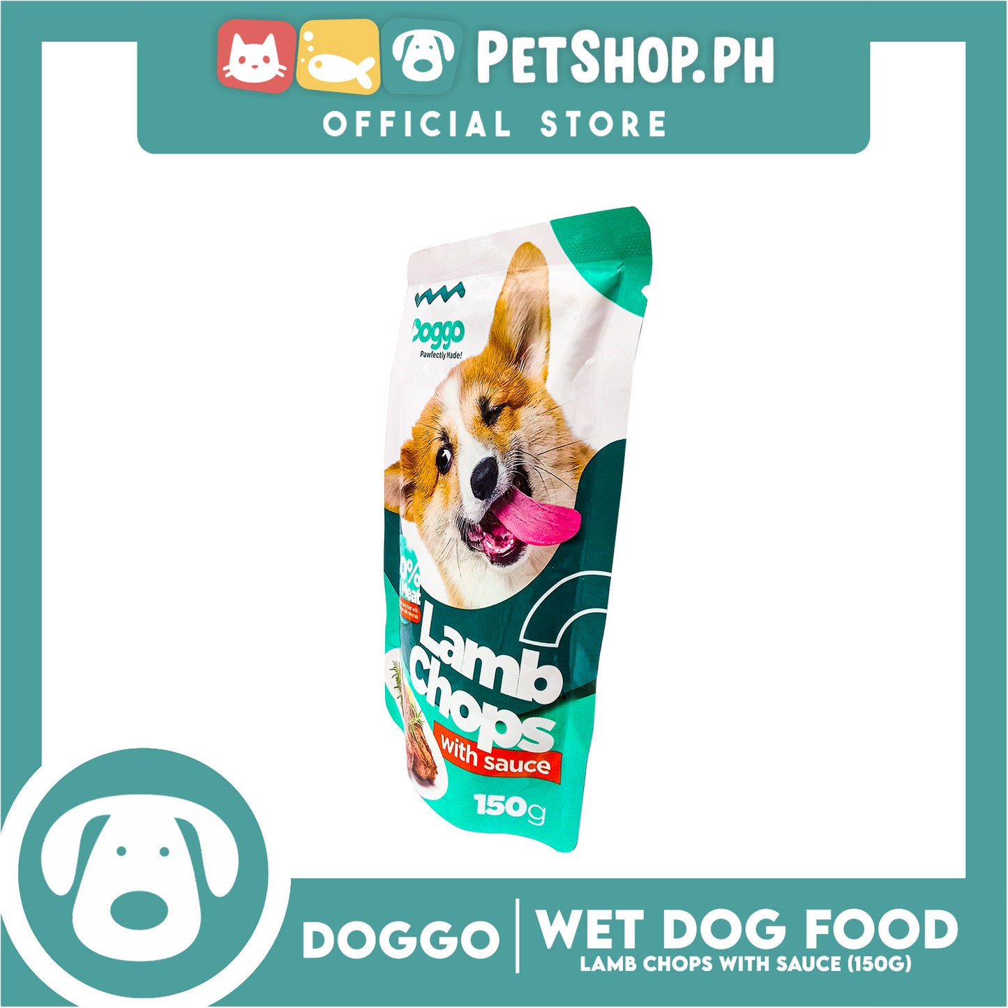 Doggo Lamb Chops with Sauce Wet Dog Food 150g