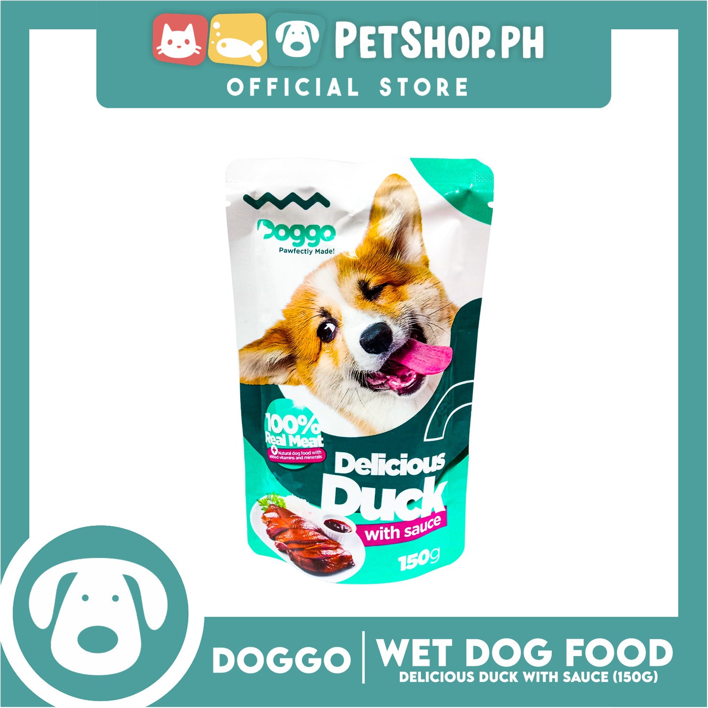 Doggo Delicious Duck with Sauce Wet Dog Food 150g