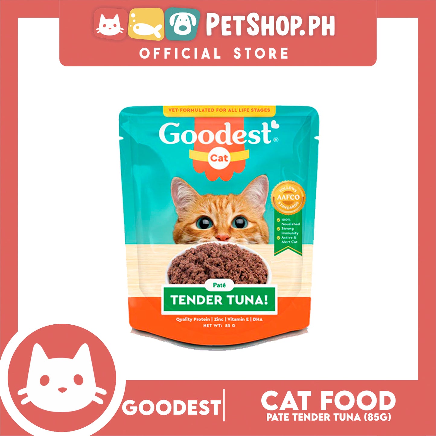 Buy 1 Get 1 ! Goodest Cat Tender Tuna Pate 85g Wet Cat Food