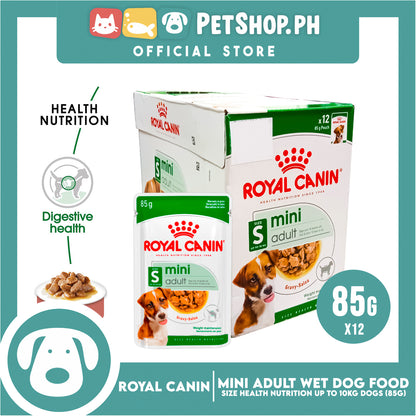 Royal Canin Mini Adult (85g x 12 pouches) Wet Dog Food - Size Health Nutrition