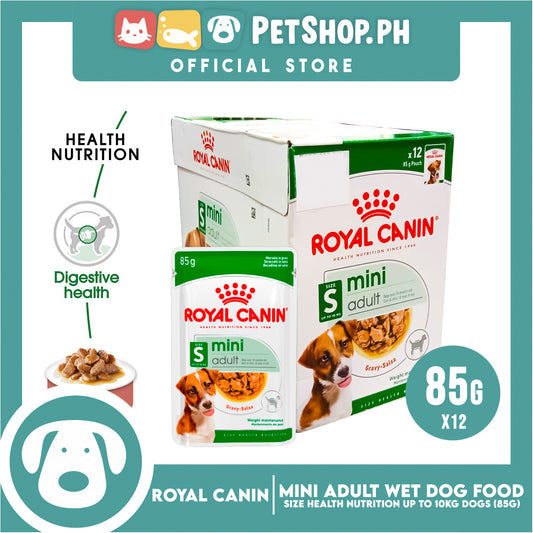 Royal Canin Mini Adult (85g x 12 pouches) Wet Dog Food - Size Health Nutrition