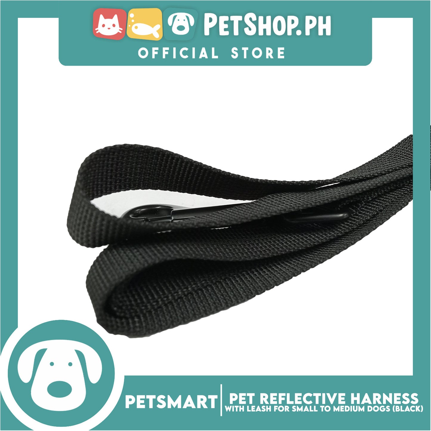 Pet Reflective Harness with Leash for Small Dogs Small Size (Black)