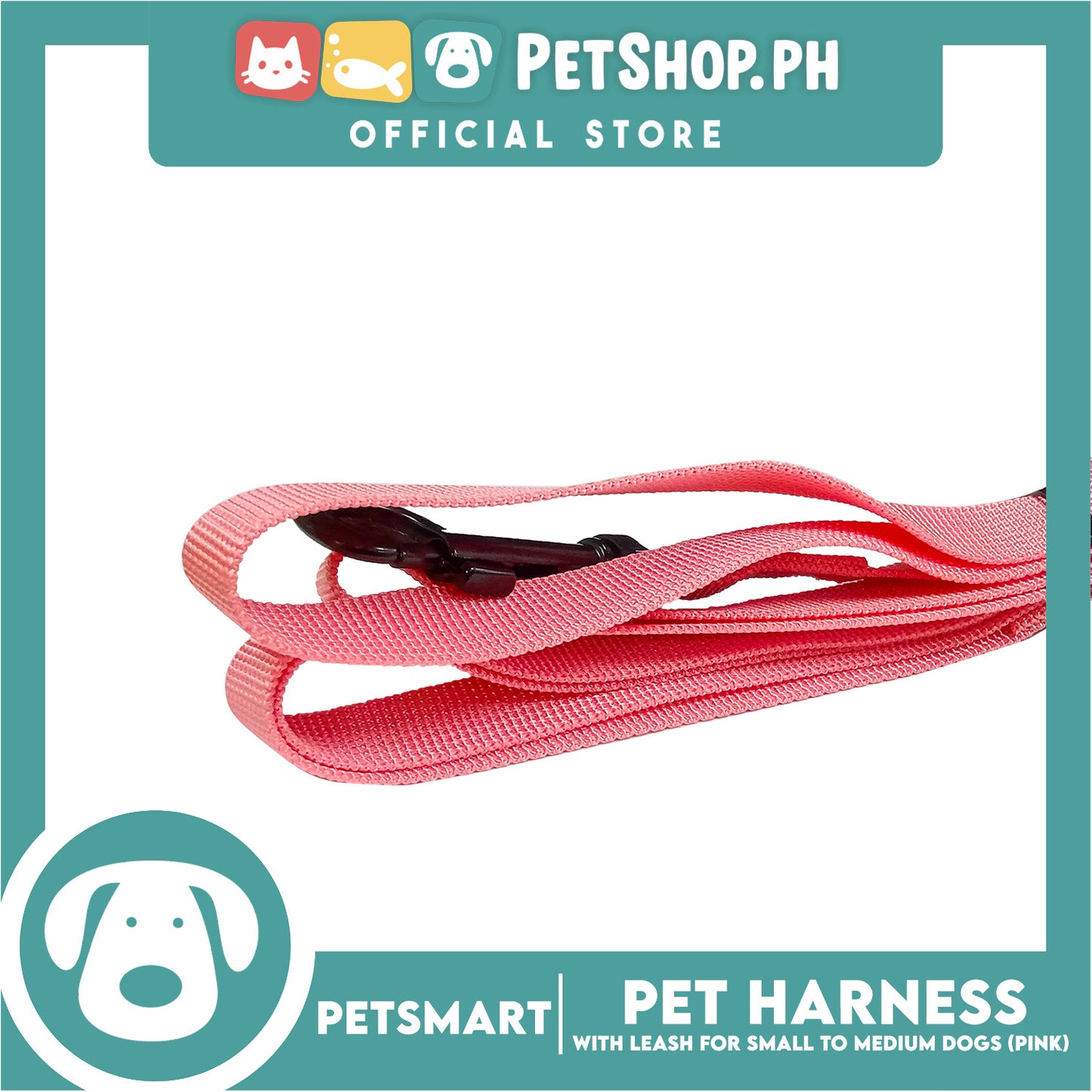 Pet Harness Pattern Design with Leash for Dogs Small Size (Pink)