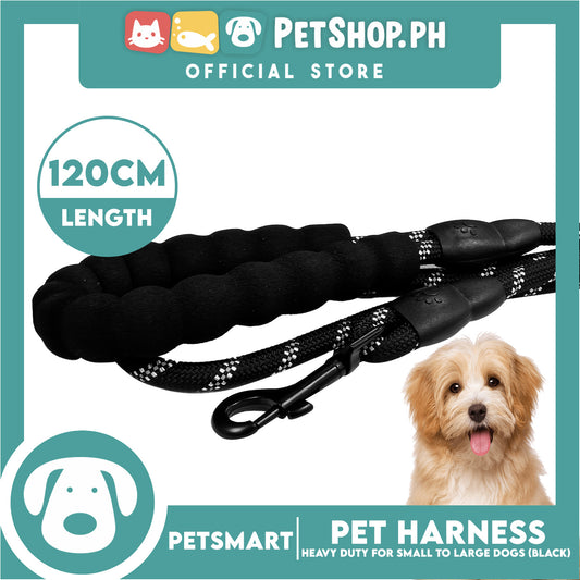 Pet Leash Heavy Duty for Small to Large Dogs (Black) 120cm XS