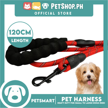 Pet Leash Heavy Duty for Small to Large Dogs (Red) 120cm